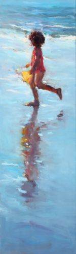 Seau jaune, Peinture à l’huile sur toile, 2010, 100 x 30 cm, Vendu