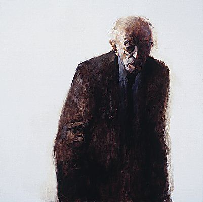 Zwijgende man IV, Olieverf / doek, 1998, 100 x 100 cm, Verkocht