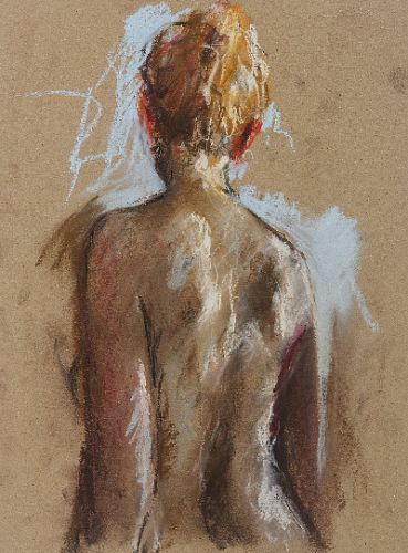 Rückenakt, Pastell, 2006, 39 x 25 cm, Verkauft