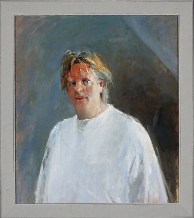 Abe de Vries, schrijver, Olieverf / doek, 2006, 80 x 70 cm, Verkocht