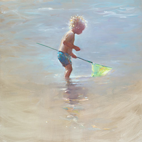 Kleine Fischer, Ôl auf Leinwand, 2015, 80 x 80 cm, Verkauft