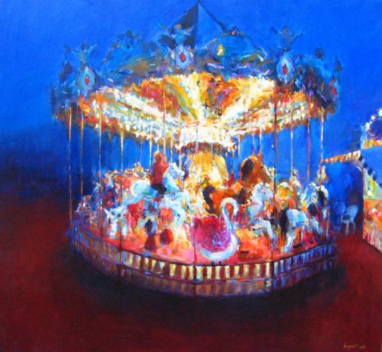 Merry-go-round, Oil / canvas, 2006, 150 x 150 cm, Sold