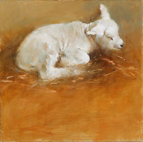 Little lamb, Oil / canvas, 2006, 40 x 40 cm, Sold