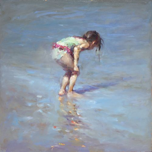Seachildren, oil on canvas, 2018, 50 x 50 cm, Sold