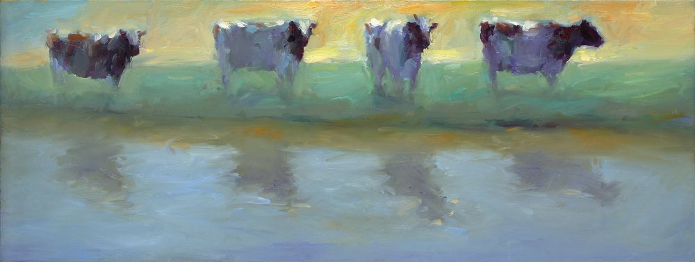 Reflection, oil on canvas, 2022, 30 x 80 cm, € 2.750,-