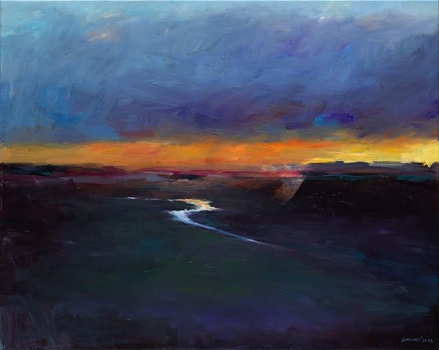 the old land, oil / canvas, 2022, 80 x 100 cm, € 5.750,-