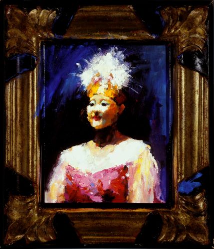 Chinese dancer II, Oil / canvas, 2003, 25 x 20 cm, Sold